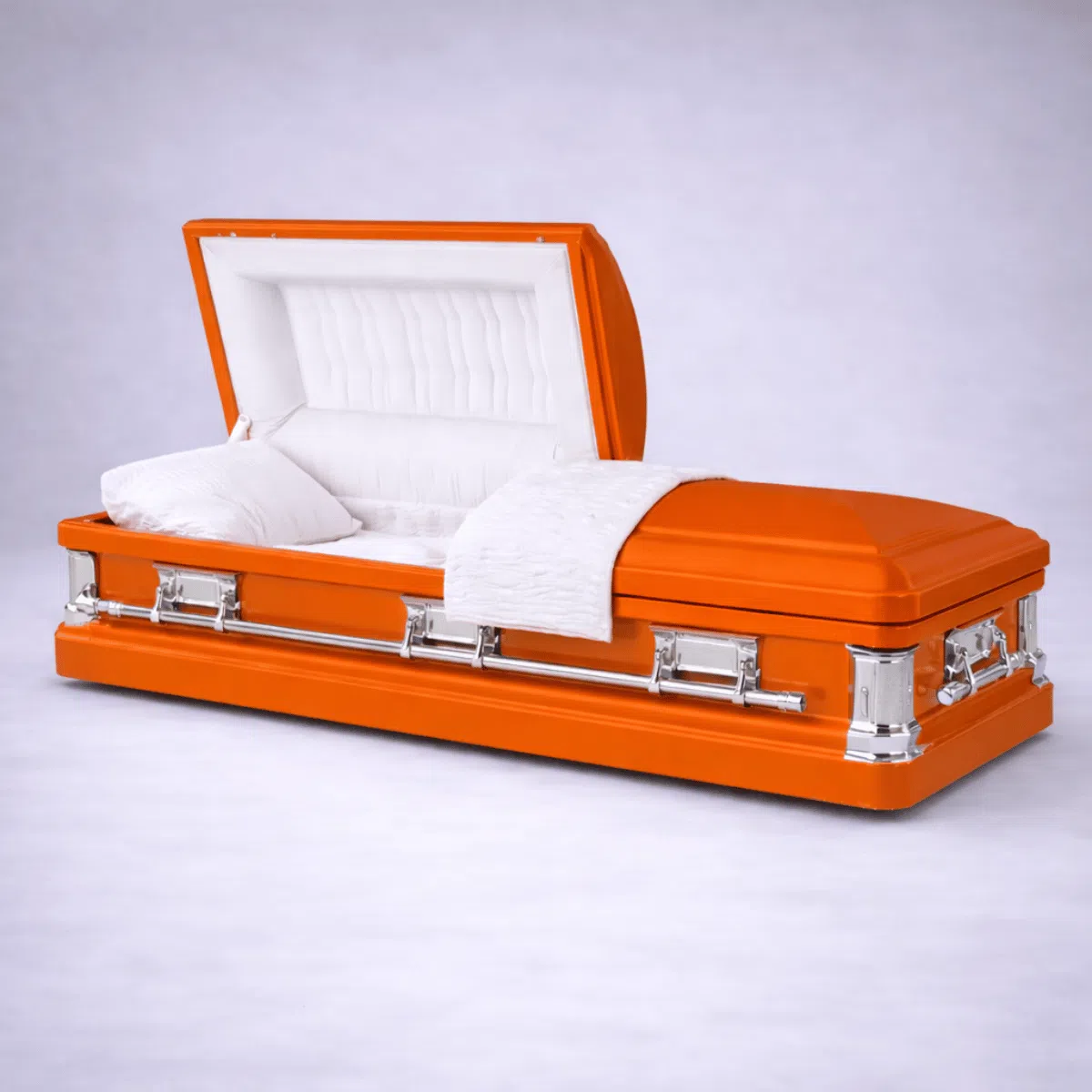 Sunset Orange Custom Casket - Sky Caskets
